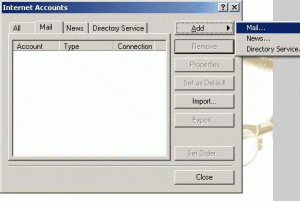 Daftar Email Account yang ada di Outlook