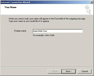 Nama / Inisial Yang Akan ditampilkan pada Outlook