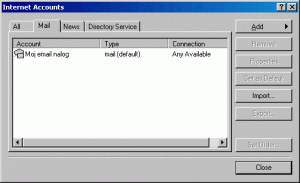 Window informasi email yang sudah berhasil di tambahkan