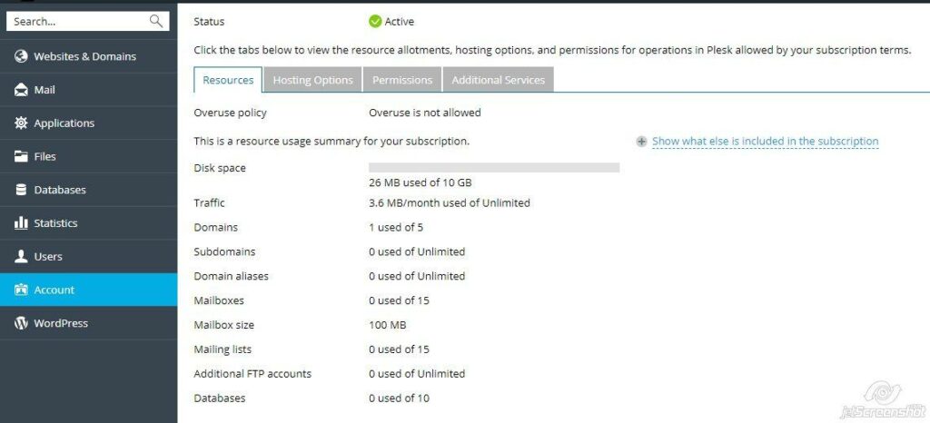 plesk control panel hosting windows e-padi
