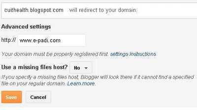 Cara setting blogspot ke domain .com