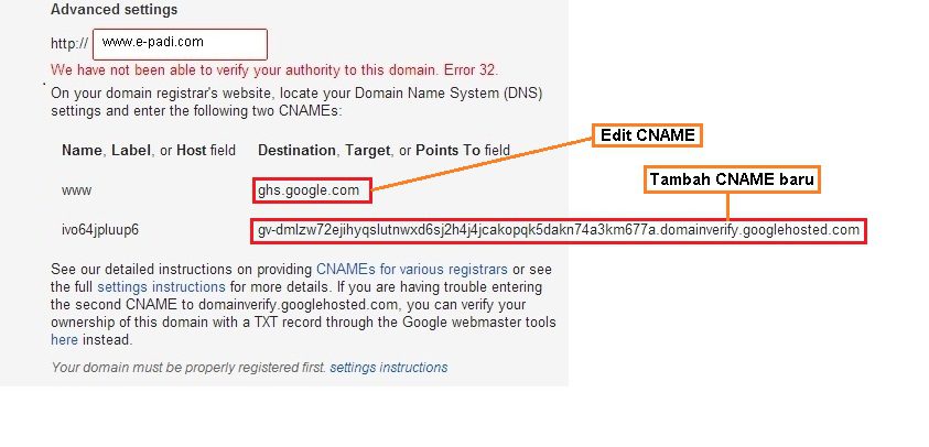 blogger Add a custom domain