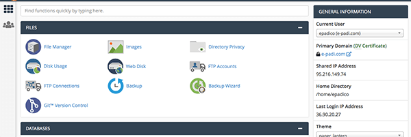 Cara edit web dengan cPanel