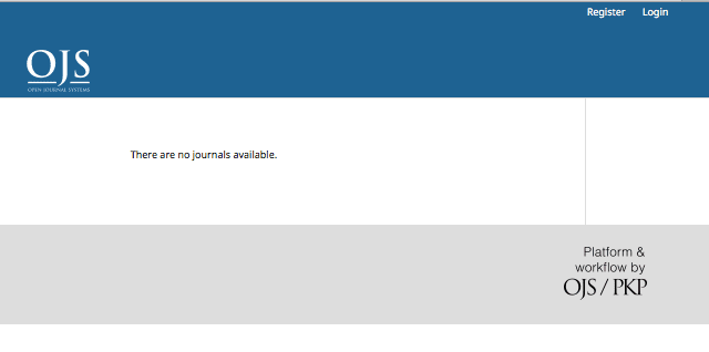 epadi tampilan default homepage open journal system