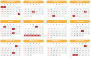 Ketetapan Pemerintah Tentang Hari Libur Nasional Tahun 2017