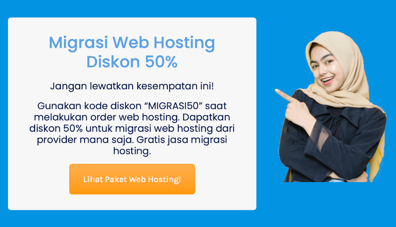 Migrasi web hosting ke e-Padi dapat diskon 50%