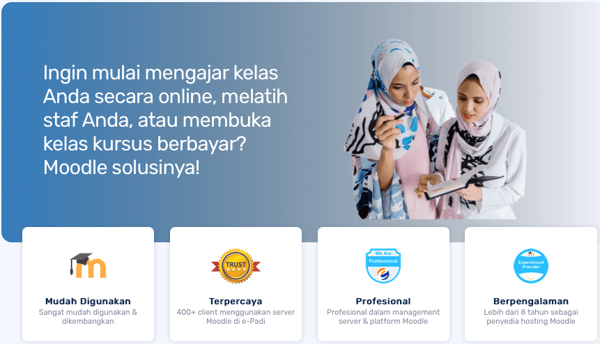 Moodle hosting murah e-Padi