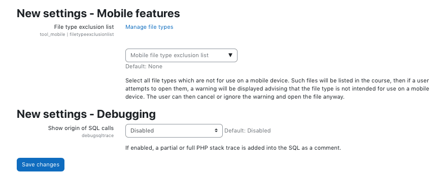 moodle new settings bottom