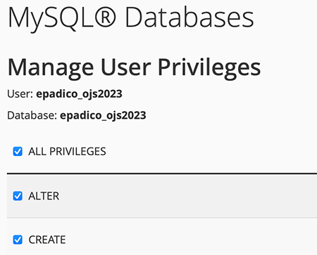 MySQL Users privileges - e-padi